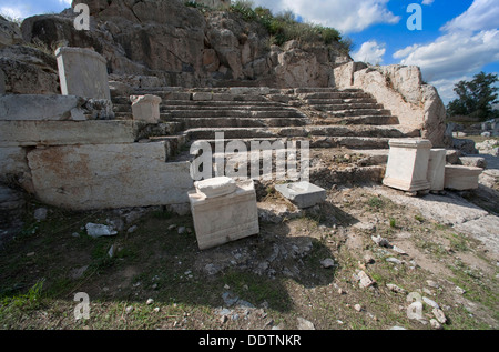 Eine Exedra in Eleusis, Griechenland. Künstler: Samuel Magál Stockfoto