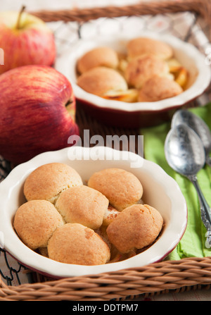 Cookie-Apfelkuchen Stockfoto