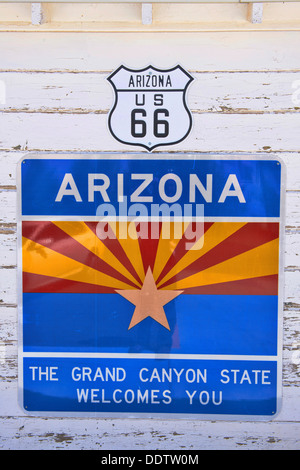 Aus entlang der historischen Route 66, Seligman, Arizona Stockfoto