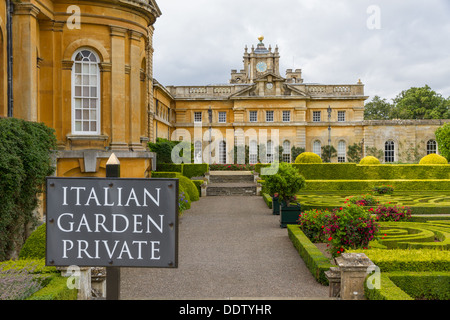 Der Herzog von Marlborough privaten italienischen Garten im Blenheim Palace in Woodstock, Oxfordshire. Stockfoto