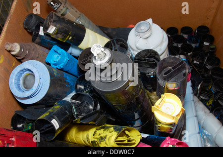 Tintenpatronen können recycelt werden. Stockfoto