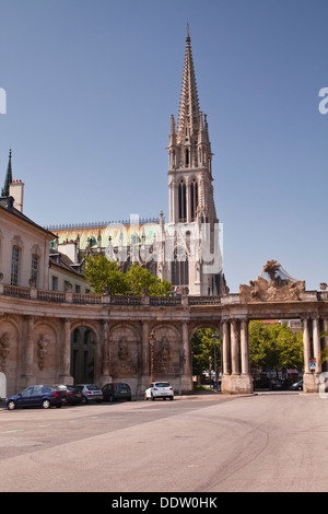 Basilika Saint-Epvre vom Place De La Carrière in Nancy, Frankreich. Stockfoto