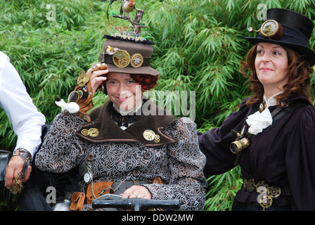Steampunk-Zeichen am 2012 Fantasy Fair Arcen Niederlande Stockfoto