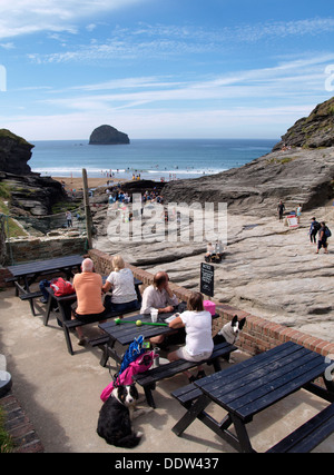 Trebarwith Strand, Cornwall, UK Stockfoto