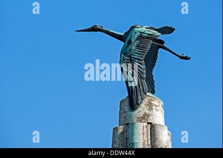 Denkmal für WW1 Georges Guynemer, Erster Weltkrieg französische Jagdflieger bei Poelkapelle, West-Flandern, Belgien Stockfoto