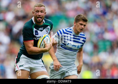 London, UK. 7. September 2013. London Irish Kieran Low. Aktion von London Irish gegen Sarazenen in der Aviva Premiership London Doppel-Header entsprechen spielte im Twickenham Stadium, London. Bildnachweis: Graham Wilson/Alamy Live-Nachrichten Stockfoto