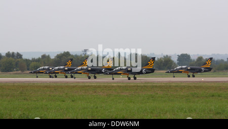 Kunstflugstaffel Русь auf Aero l-39 Stockfoto