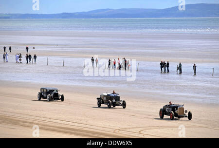 Pendine Sands, Wales, UK. 07. Sep, 2013.   Die ersten jährlichen Amateur Hot Rod Rennen im Pendine Sands vor der Küste von West Wales heute. Die Veranstaltung wird von der Vintage Hot Rod Association gehostet. Bildnachweis: Phil Rees/Alamy Live-Nachrichten Stockfoto