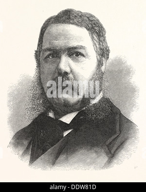 CHESTER ARTHUR, VICE-PRESIDENT-ELECT DEN VEREINIGTEN STAATEN, US, USA, AMERIKA, VEREINIGTE STAATEN VON AMERIKA, AMERIKANISCHE, GRAVUR 1880 Stockfoto