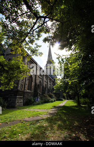 Der Pfarrei St. Markus-Kirche, Regents Park, London, UK an einem heißen Sommertag Stockfoto