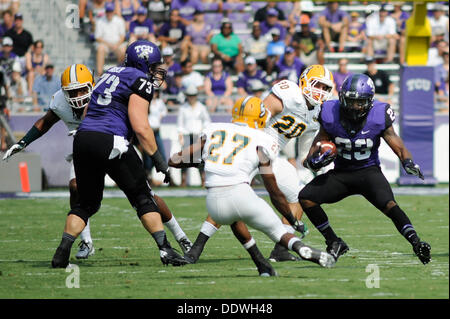 Ft. Worth, TX, USA. 7. September 2013. während eine NCAA Football-Spiel im Amon G. Carter Stadium in ft. Worth, Texas, Samstag, 7. September 2013. Bildnachweis: Csm/Alamy Live-Nachrichten Stockfoto