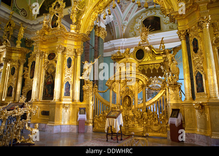 Innenraum der St. Peter und St. Paul Kathedrale, St. Petersburg, Russland auf Zayachy Insel entlang der Newa Stockfoto