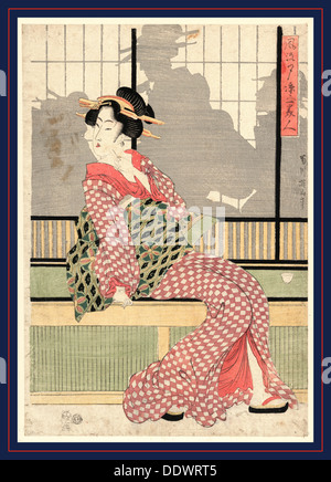 Furyu Yusuzumi San Bijin, aktualisierte Version der drei Schönheiten genießen die kühle des Abends. [zwischen 1807 und 1820] 1 print: Stockfoto