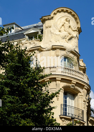 Haussmann-Gebäude, Boulevard Raspail, Paris, Frankreich Stockfoto