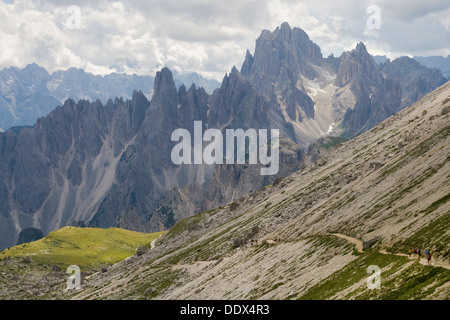 Cadini di Misurina, Dolomiten von Ampezzo, Italien. Stockfoto