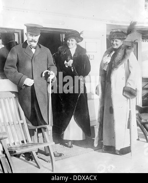 Erzherzog Franz Ferdinand von Österreich, Gräfin Baillet de Latour und Gräfin Hohenberg, Stockfoto