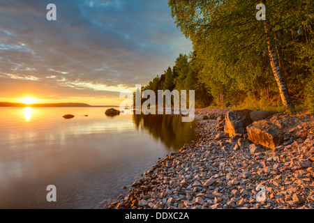 See Siljan, Kommun Leksand, Dalarna, Schweden Stockfoto