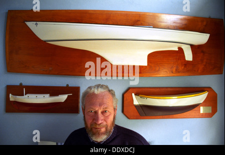 Sir Robin Knox-Johnston 1998 in seinem Haus in Devon, UK. Stockfoto