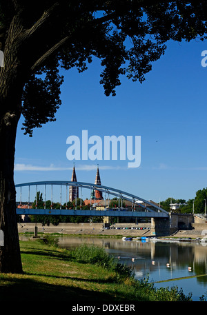 Szeged südlichen-Ungarn Europa Tisza Fluss innere Stadtbrücke Stockfoto