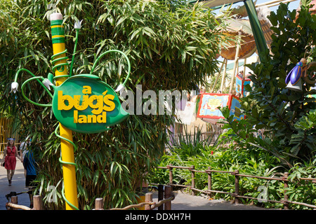 Ein Bug Land Eingang zum park, Disneyland Resort, California Adventure Park, Anaheim Stockfoto