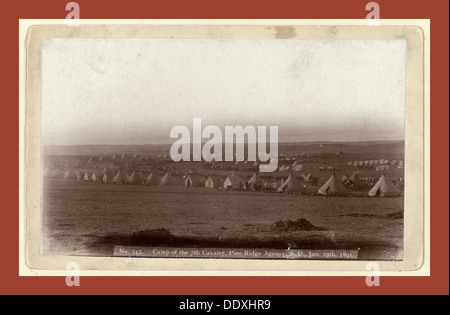 Camp der 7. Kavallerie, Pine-Ridge-Agentur, S.D., 19. Januar 1891 Stockfoto