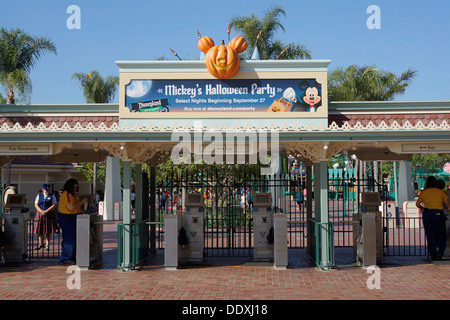 Disneyland Resort, Ausgang / Eingang, Freizeitpark, Anaheim, Kalifornien Stockfoto