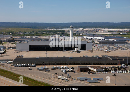 Luftbild, Sandiford Field, SDF, Louisville, Kentucky, Louisville International Airport Stockfoto