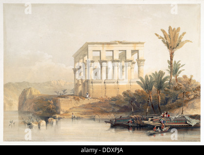 Der Hypaethral Tempel von Philae, genannt das Bett des Pharaos in Ägypten, 1849. Künstler: David Roberts Stockfoto