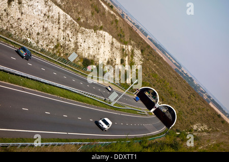 Weston Hügel-Tunnel Twin Straßentunnel Stockfoto