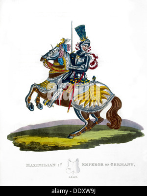 Maximilian i., Kaiser des Heiligen Römischen Reiches, (1824). Künstler: unbekannt Stockfoto