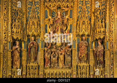 Altar, alte Kathedrale Sé Velha, Coimbra, Centro Region, Portugal Stockfoto