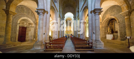 Altar, alte Kathedrale Sé Velha, Coimbra, Centro Region, Portugal Stockfoto