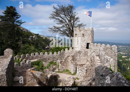 Der Donjon von Castelo Dos Mouros, Sintra, Portugal, 2009. Künstler: Samuel Magál Stockfoto