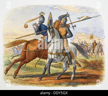 Robert the Bruce tötet Sir Henry Bohun, Schlacht von Bannockburn, Schottland, 1314 (1864). Künstler: James William Edmund Doyle Stockfoto