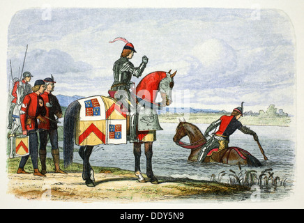 Der Herzog von Buckingham findet die Severn unpassierbar, 1483 (1864). Künstler: James William Edmund Doyle Stockfoto