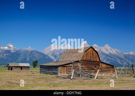 Die legendären John Moulton Gehöft in Grand Teton in Wyoming in den USA Stockfoto