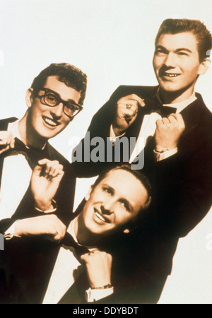 BUDDY HOLLY UND DIE GRILLEN-Popgruppe um 1957. Farben. Stockfoto