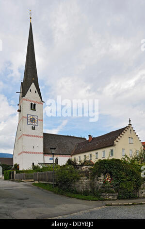 Die alte Pfarrkirche St. Martin, Garmisch-Partenkirchen, Bayern Stockfoto