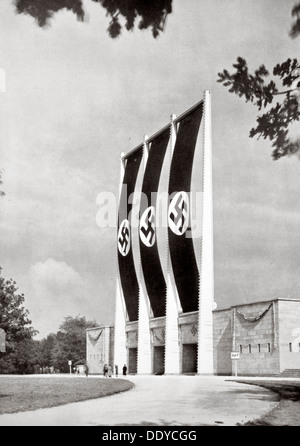 Hinteren Teil der Tribüne für nationale sozialistische Partei Kongresse, Nürnberg, 1936. Künstler: unbekannt Stockfoto