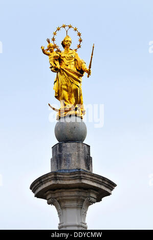 Mariensäule auf dem Residenzplatz Platz, Eichstätt, Bayern Stockfoto