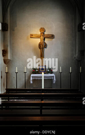 Kruzifix in der Kapelle des Allerheiligsten des Eichstätter Doms, Eichstätt, Bayern Stockfoto