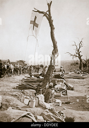 Eine erweiterte Sanitätsunterstand, Somme Kampagne, Frankreich, Weltkrieg, 1916. Künstler: unbekannt Stockfoto