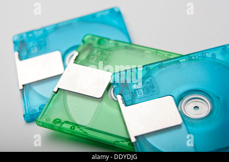 Retro MiniDisc speichern von Daten. Stockfoto