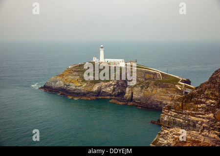Der Leuchtturm am South stack Stockfoto