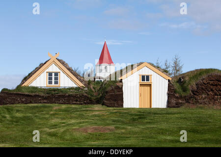 Glaumbaer Heritage Museum, vermahlid, North Island, Island, Europa Stockfoto