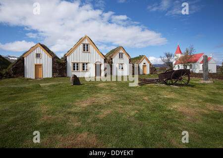 Glaumbaer Heritage Museum, vermahlid, North Island, Island, Europa Stockfoto