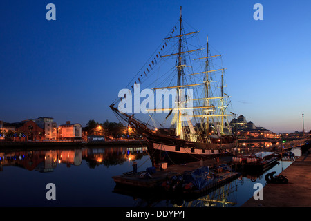 Die drei Masten bellen Jeanie Johnston in Dublin, Irland Stockfoto