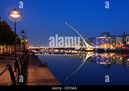 Samuel Beckett Bridge (2009) von Santiago Calatrava in Dublin, Irland Stockfoto