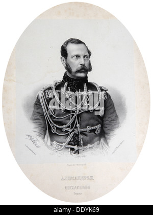 Zar Alexander II. von Russland, 1860. Artist: Unbekannt Stockfoto