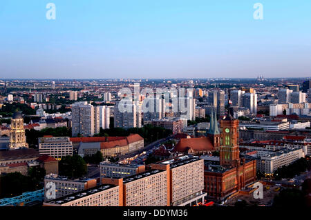 Luftaufnahme, Rotes Rathaus, Rotes Rathaus, Berlin Stockfoto